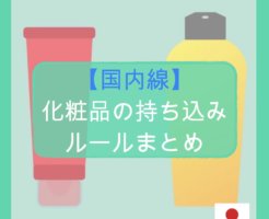 【国内線】化粧品の持ち込みルールまとめ