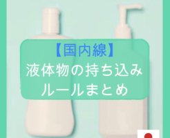 【国内線】液体物の持ち込みルールまとめ