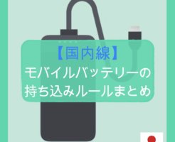 【国内線】モバイルバッテリーの持ち込みルールまとめ