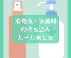 消毒液・除菌剤の持ち込みルールまとめ