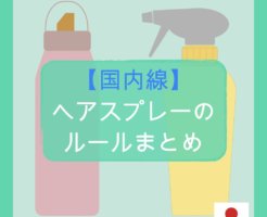 【国内線】ヘアスプレーの持ち込みルールまとめ