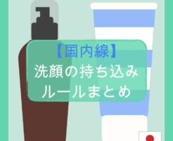 【国内線】洗顔の持ち込みルールまとめ