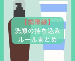 【国際線】洗顔の持ち込みルールまとめ