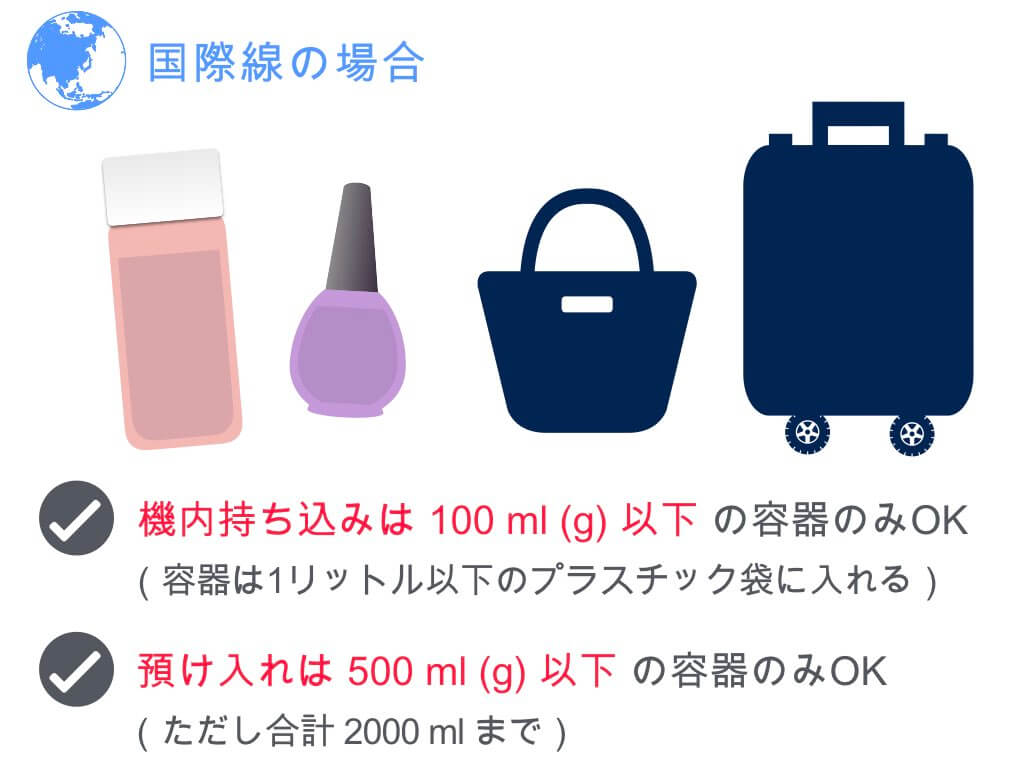 国際線 これで解決 マニキュア 除光液の持ち込み 預け入れルールまとめ ちょい住みトラベラーの世界の旅キロク