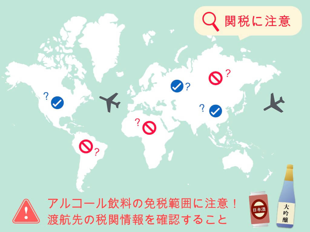 海外では日本酒の免税範囲に注意