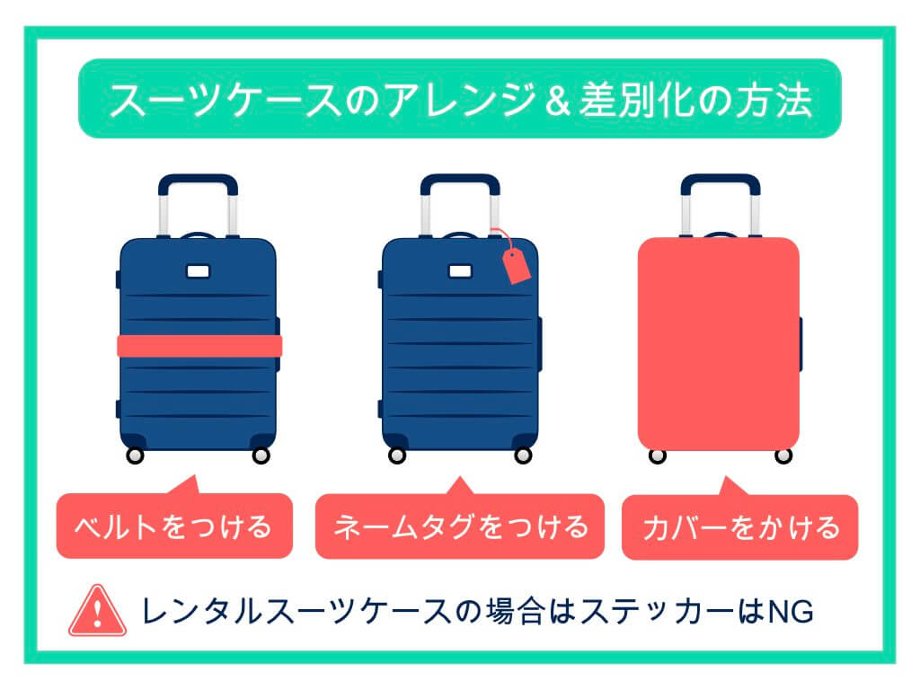 スーツケースのアレンジ＆差別化の方法